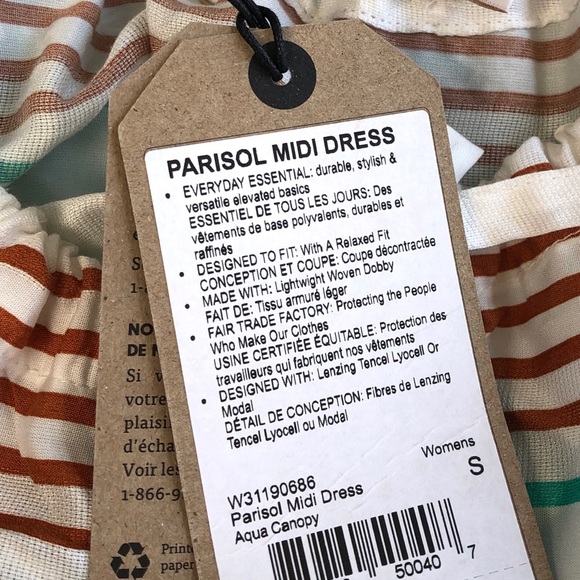 PrAna Parisol Aqua Blue midi dress - Picture 10 of 11